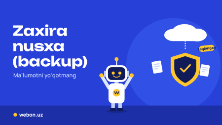Zaxira nusxa (backup) nima va ma'lumotni yo'qotmaslik yo'llari